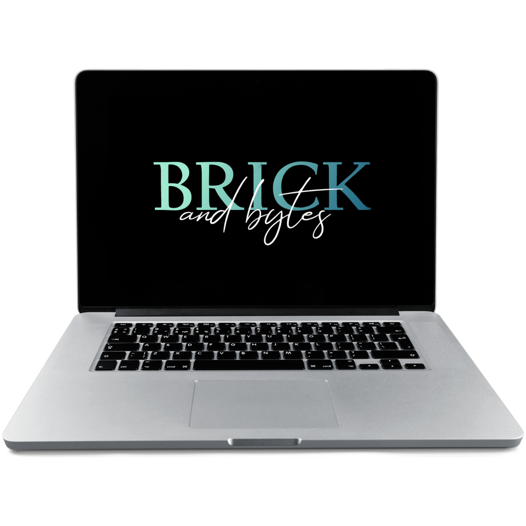 Brick and Bytes | Laptop logo full