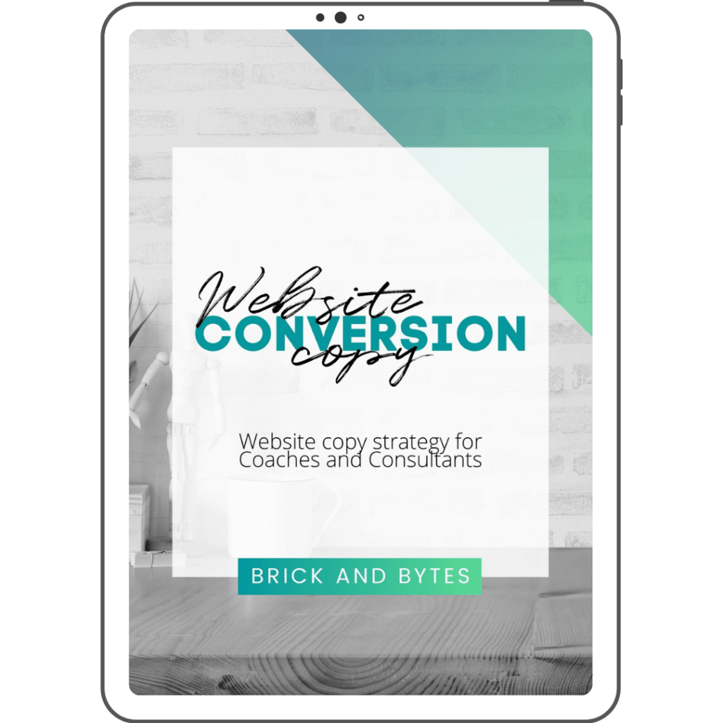 Brick and Bytes | Website copy coaches cover